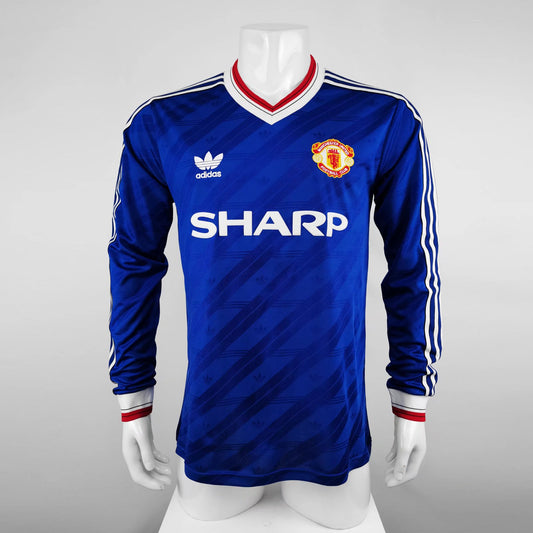 Camiseta Retro de Fútbol Manchester United 1986 Blue