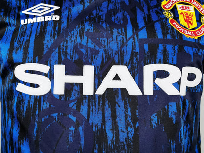 Camiseta Retro de Fútbol Manchester United 1992 Azul