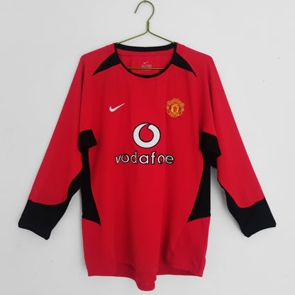 Camiseta Retro de Fútbol Manchester United 2002 Red