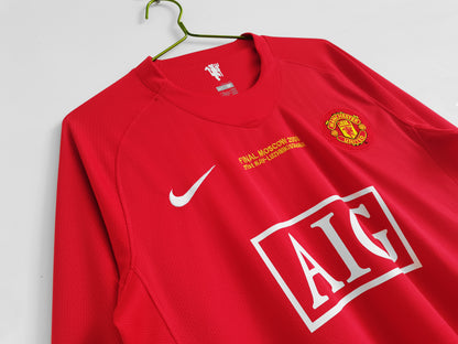 Camiseta Retro de Fútbol Manchester United 2007-2008 Red