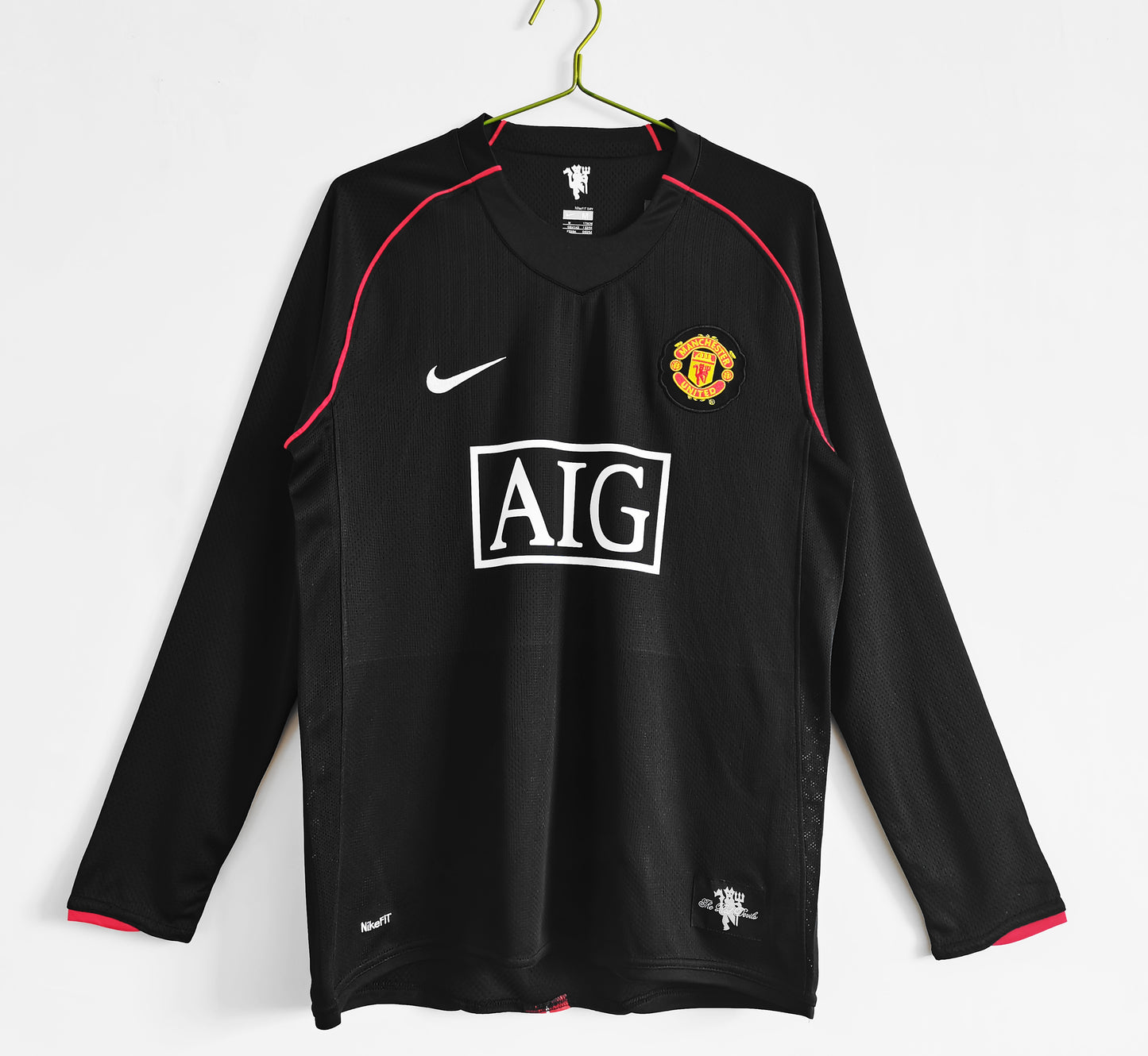 Camiseta Retro de Fútbol Manchester United 2007 Black