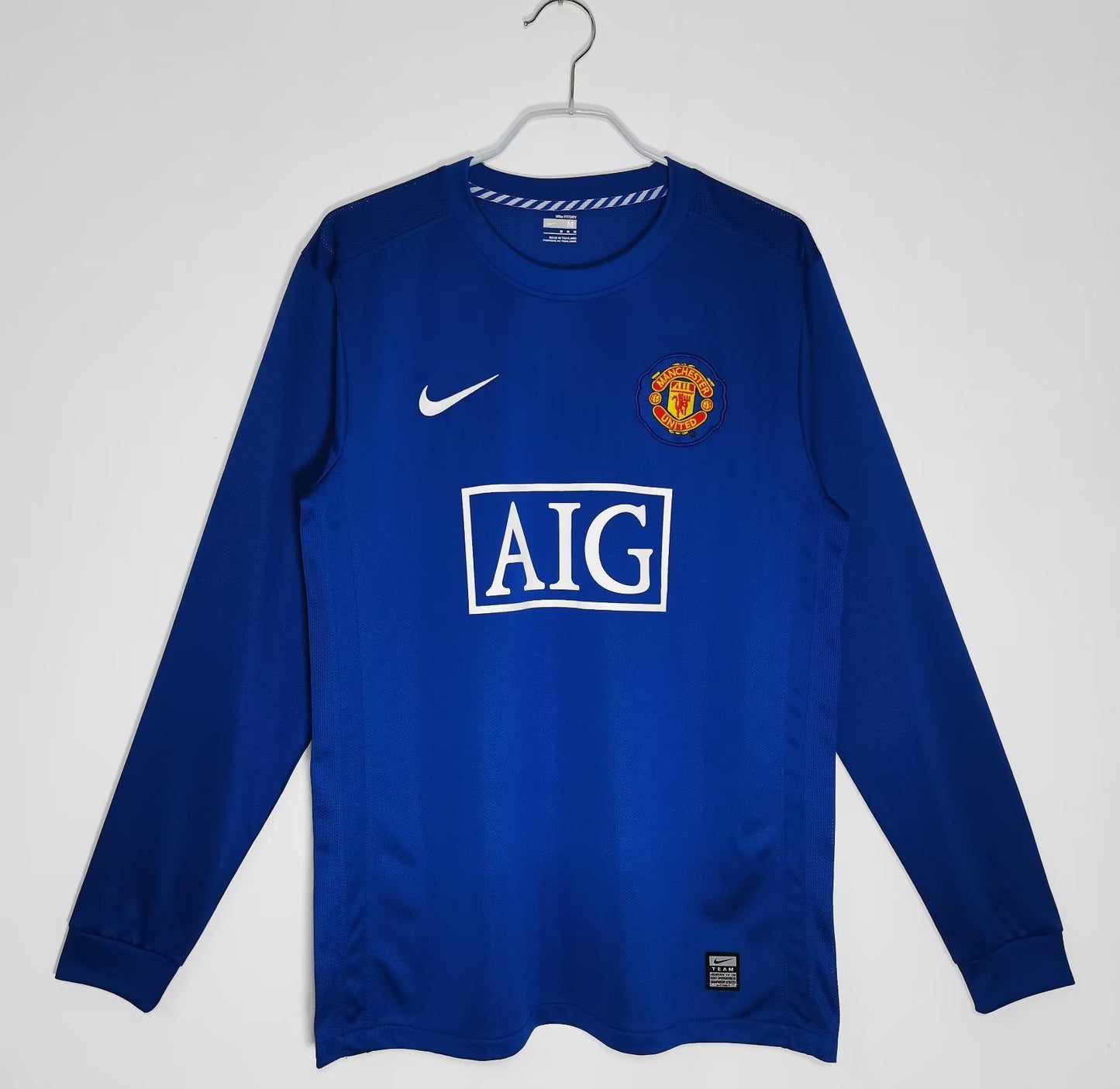 Camiseta Retro de Fútbol Manchester United 2008 Azul