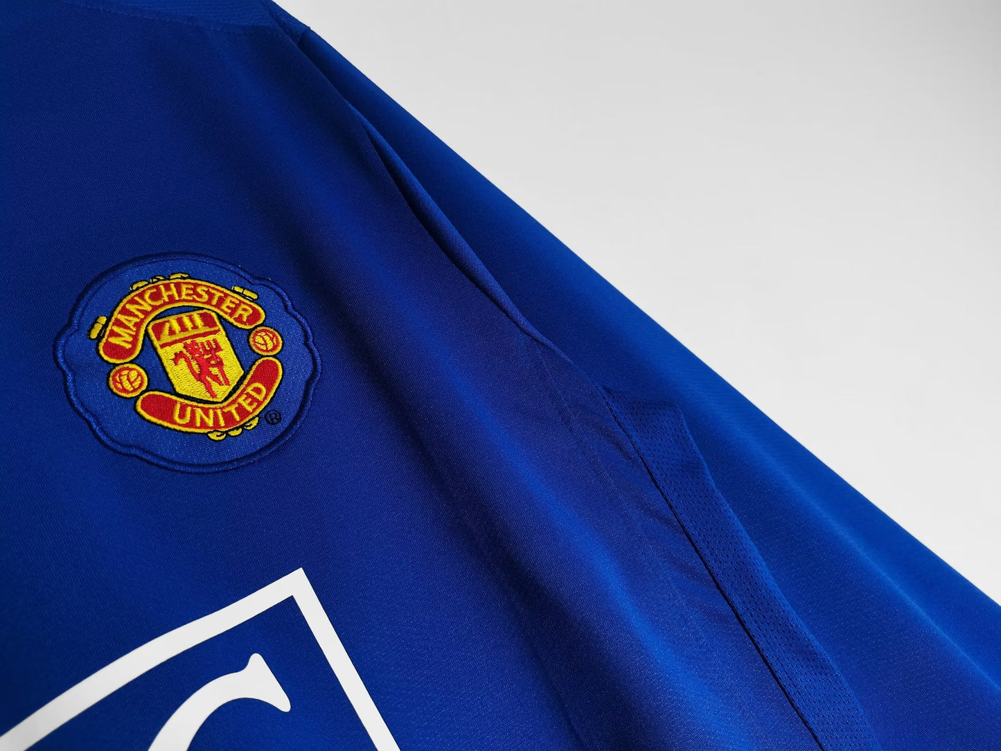 Camiseta Retro de Fútbol Manchester United 2008 Azul