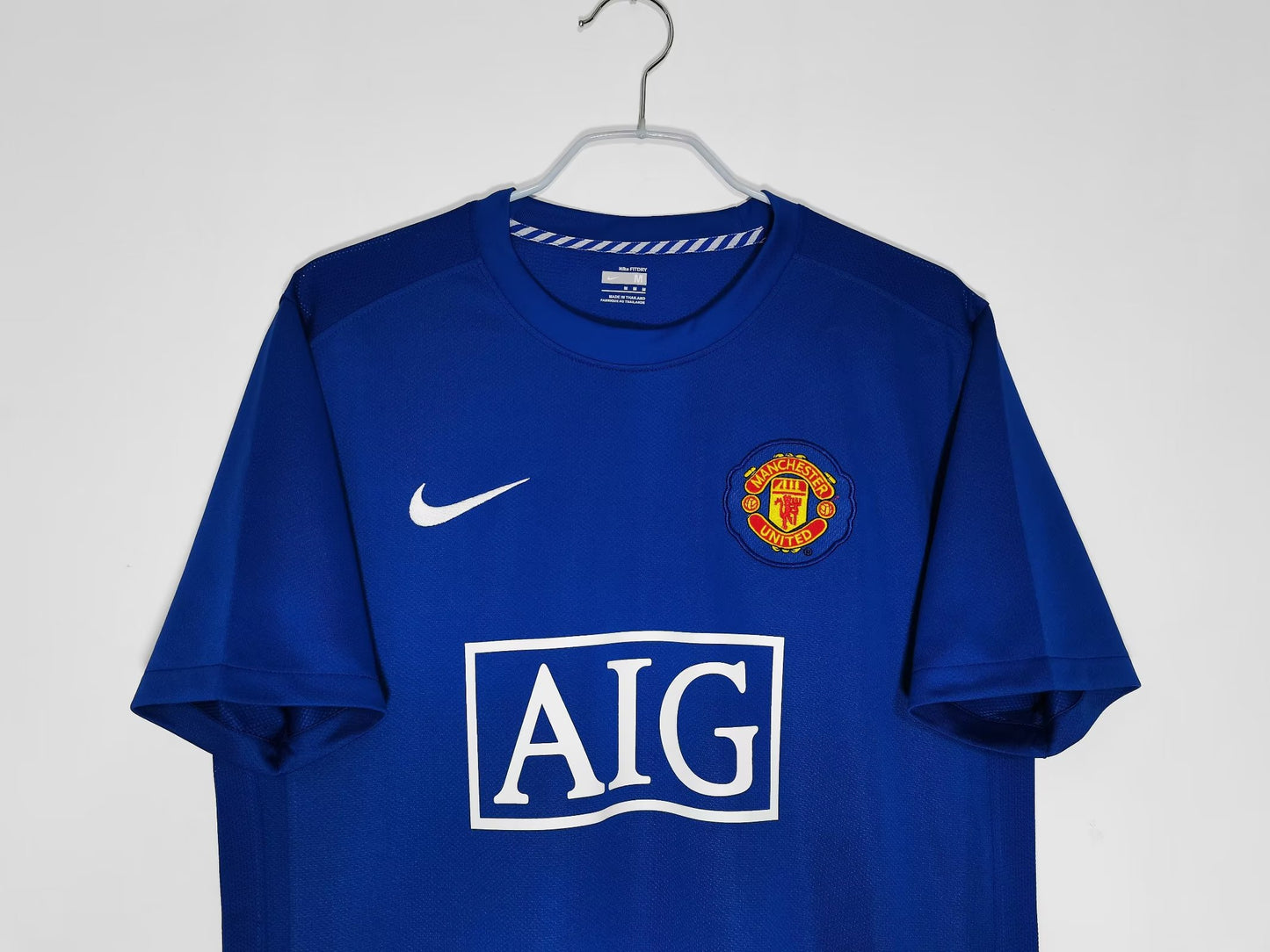 Camiseta Retro de Fútbol Manchester United 2008 Blue