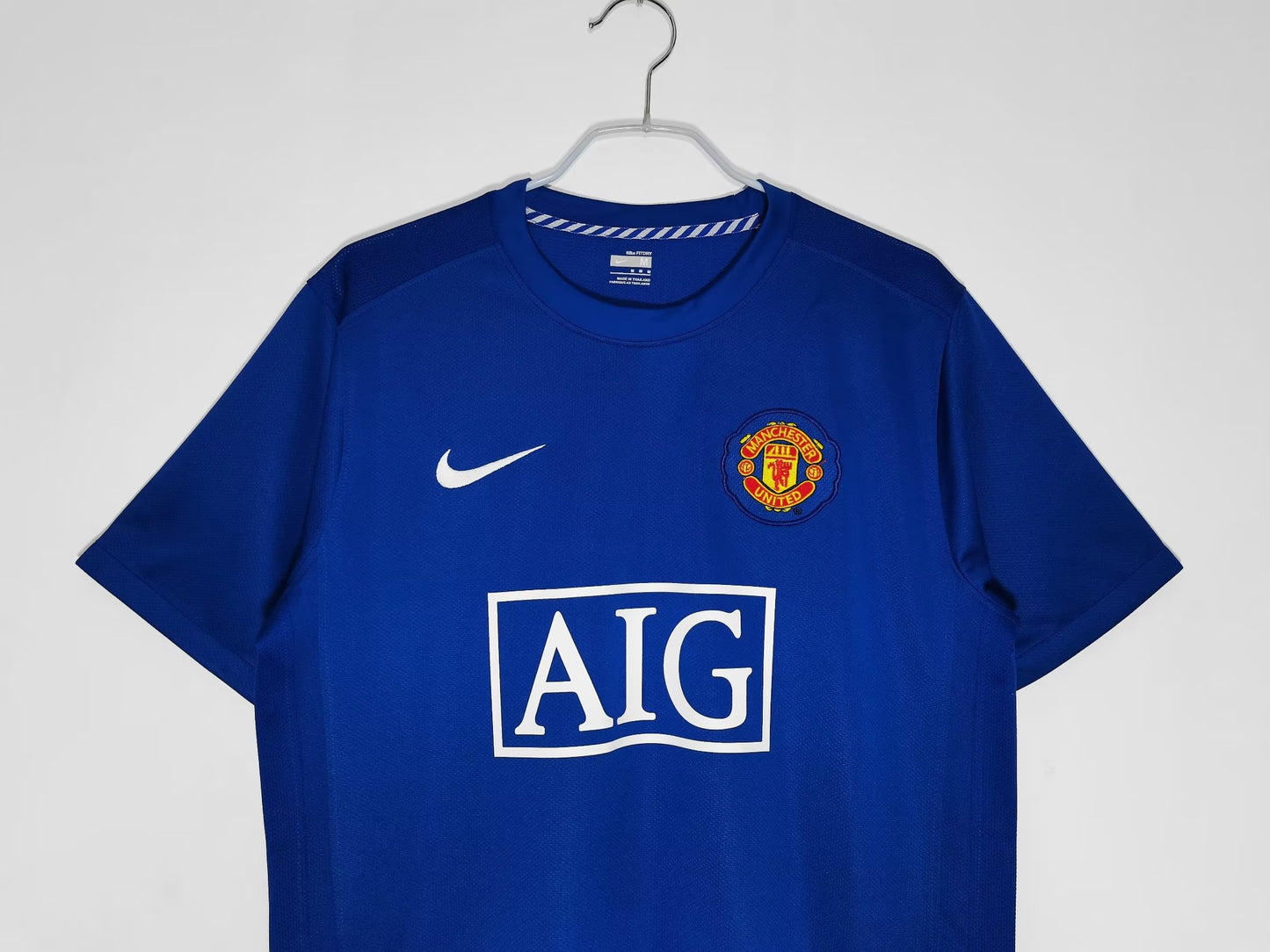 Camiseta Retro de Fútbol Manchester United 2008 Blue