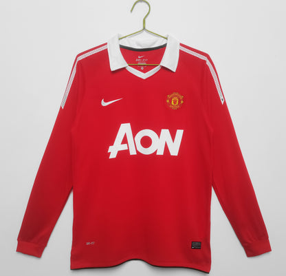 Camiseta Retro de Fútbol Manchester United 2010 Manga Larga