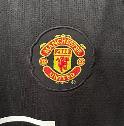 Camiseta Retro de Fútbol Manchester United Black 2007-2008