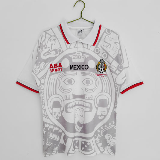 Camiseta Retro de Futbol Mexico 1998 Blanca