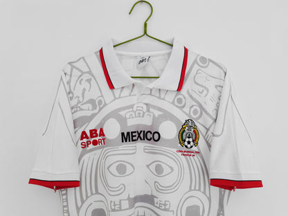 Camiseta Retro de Futbol Mexico 1998 Blanca