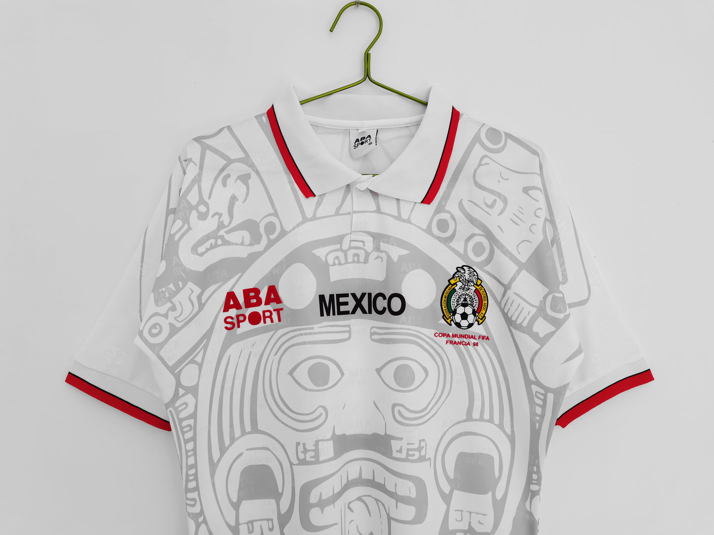 Camiseta Retro de Futbol Mexico 1998 Blanca