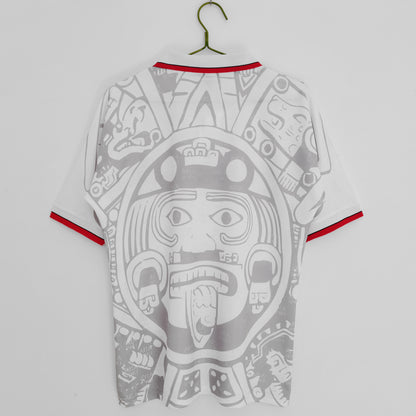 Camiseta Retro de Futbol Mexico 1998 Blanca