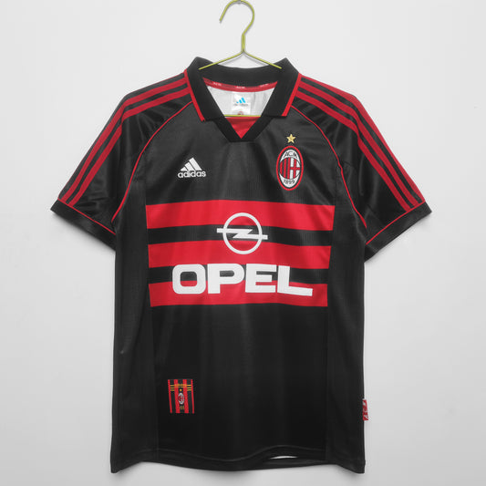 Camiseta Retro de Fútbol AC Milan 1998 Negra