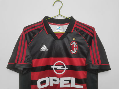 Camiseta Retro de Fútbol AC Milan 1998 Negra