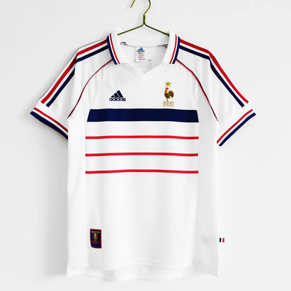 Camiseta Retro de Futbol Francia 1998 Blanca