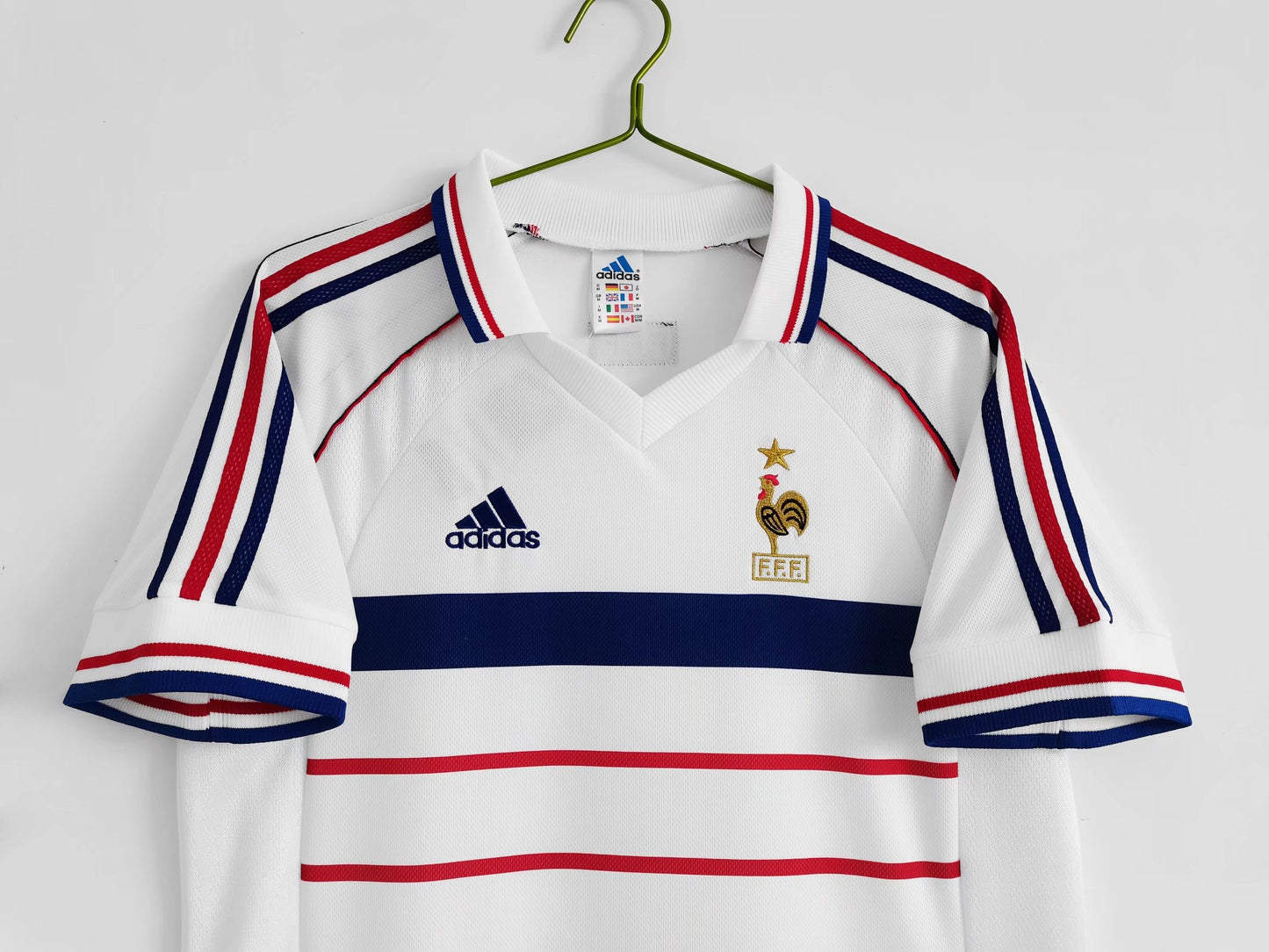 Camiseta Retro de Futbol Francia 1998 Blanca