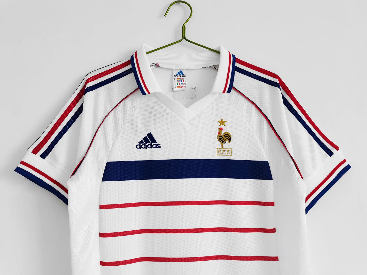 Camiseta Retro de Futbol Francia 1998 Blanca