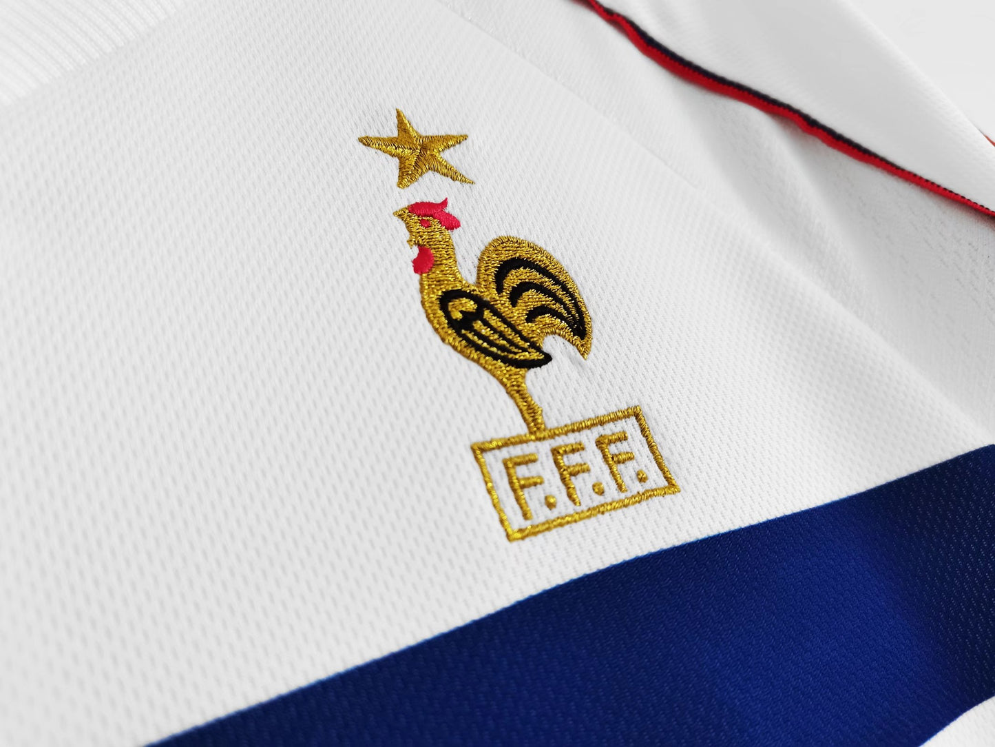 Camiseta Retro de Futbol Francia 1998 Blanca