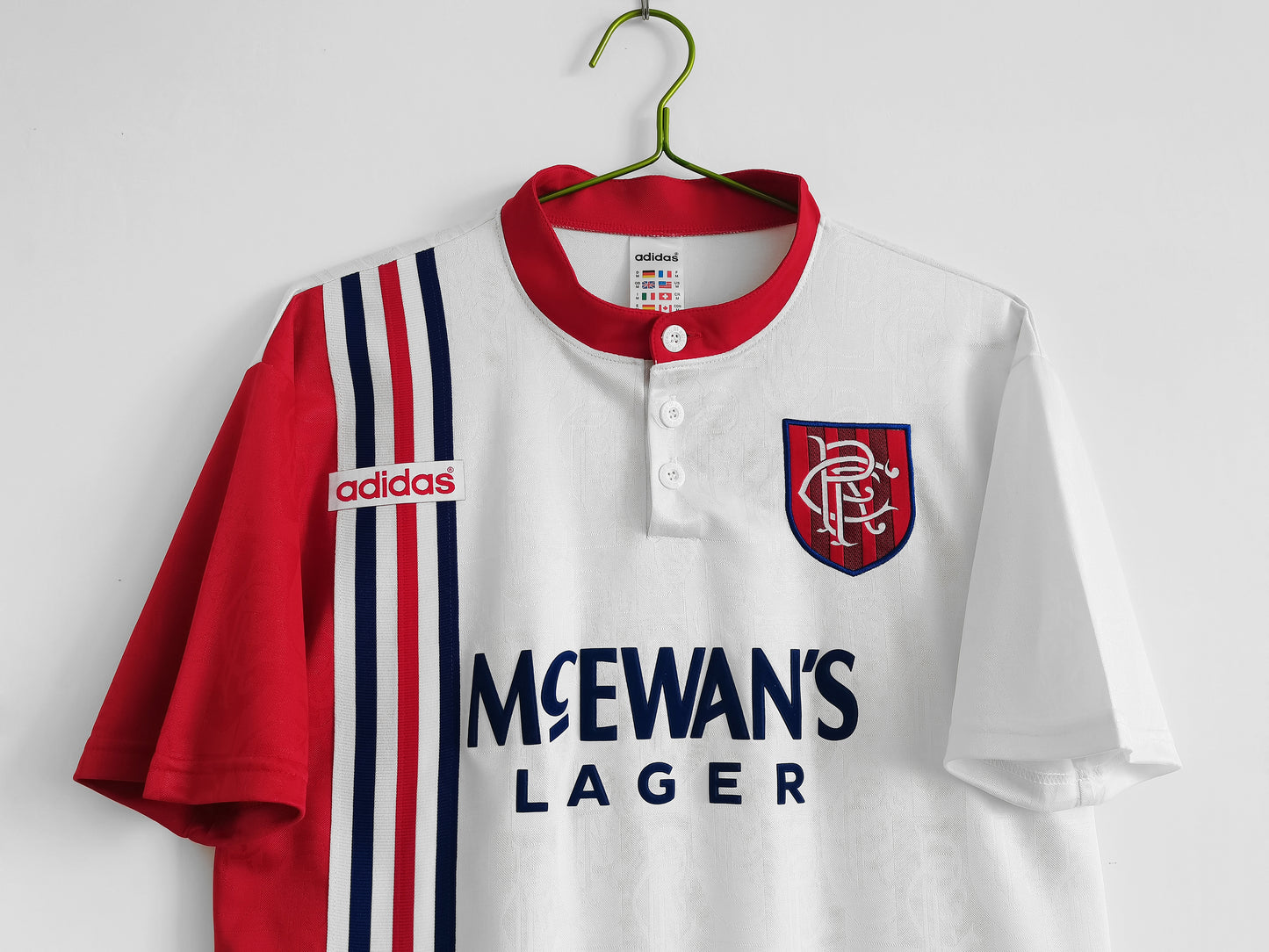 Camiseta Retro del Rangers de Escocia 1996 Blanca