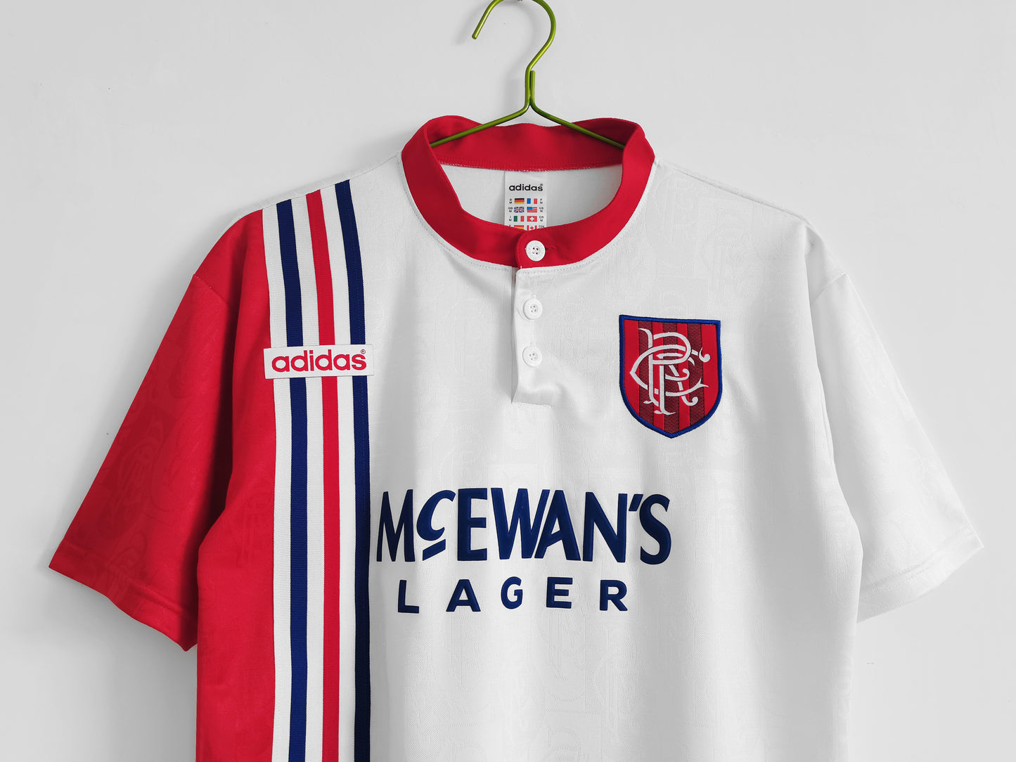 Camiseta Retro del Rangers de Escocia 1996 Blanca