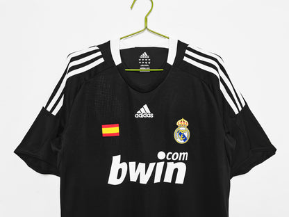 Camiseta Retro de Fútbol Real Madrid 2008 Negra