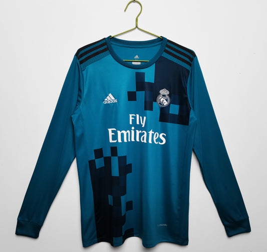 Camiseta Retro de Fútbol Real Madrid 2017 Aqua