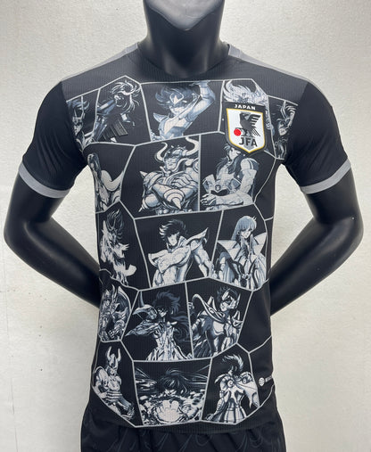 Camiseta de Futbol Temática Japón Negra (Caballeros del Zodiaco)