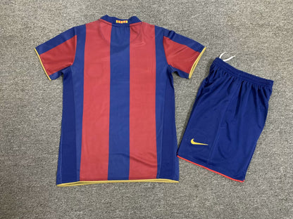 Camiseta Conjunto de Niño Retro de Fútbol Barcelona 2007-2008