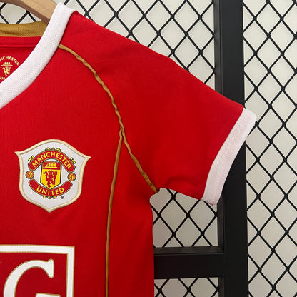 Camiseta Conjunto de Niño Retro de Fútbol Manchester United 2006-2007