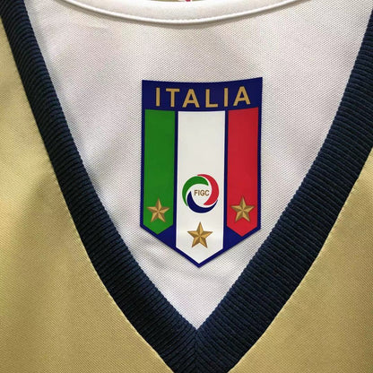 Camiseta Retro de Fútbol Italia 2006 Portero Oro