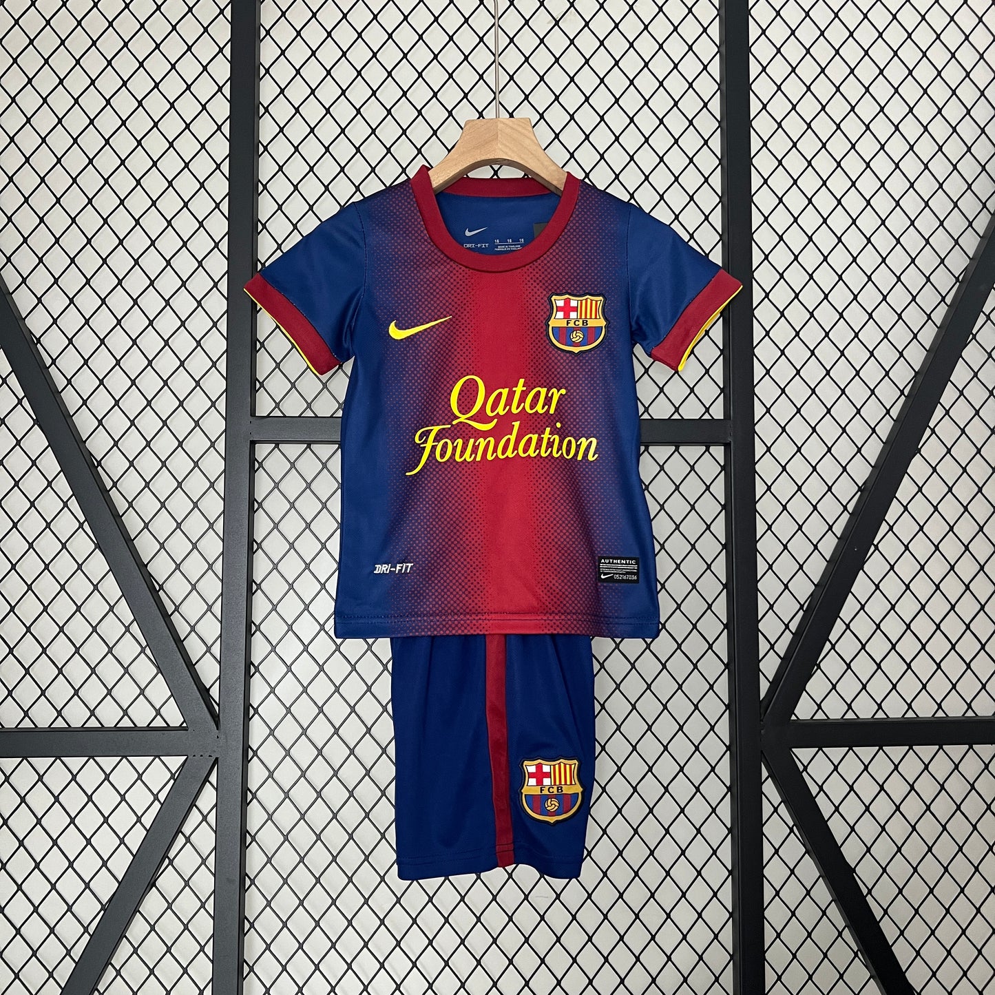 Camiseta Conjunto de Niño Retro de Fútbol Barcelona 2012-2013