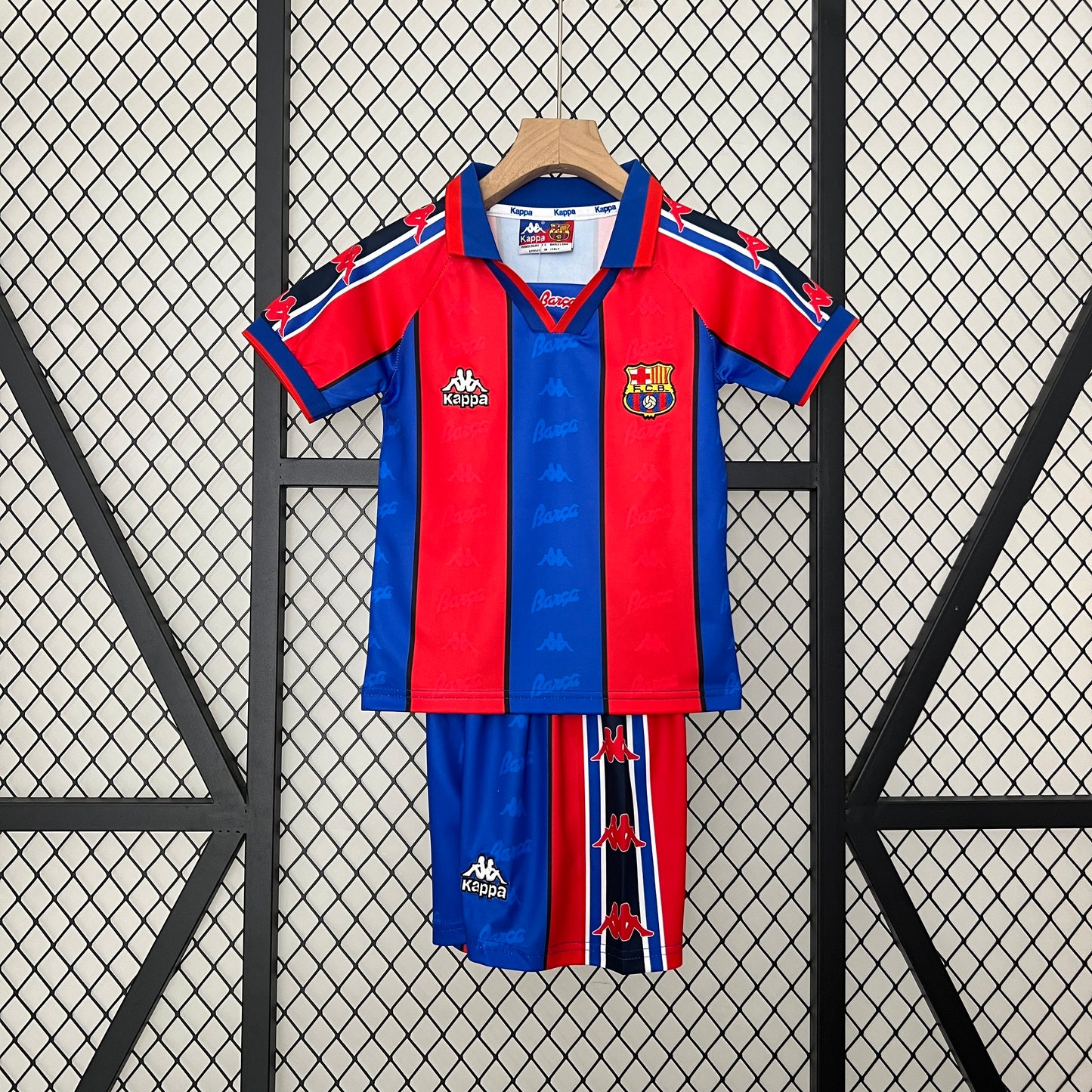 Camiseta Conjunto de Niño Retro de Fútbol Barcelona 1995-1997