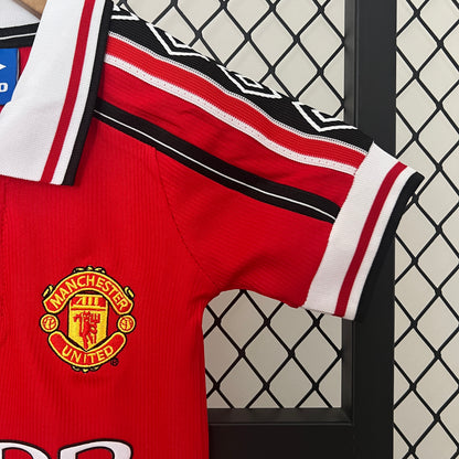 Camiseta Conjunto de Niño Retro de Fútbol Manchester United 1998-1999