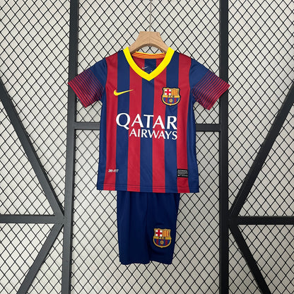 Camiseta Conjunto de Niño Retro de Fútbol Barcelona 2013-2014