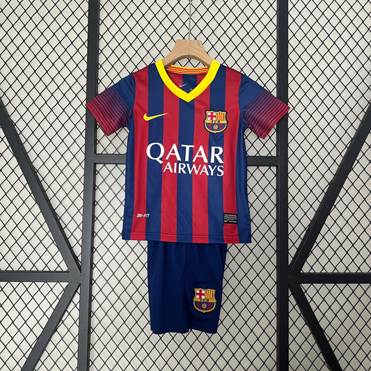 Camiseta Conjunto de Niño Retro de Fútbol Barcelona 2013-2014