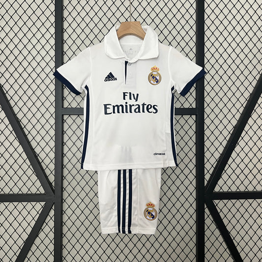 Camiseta Conjunto de Niño Retro de Fútbol Real Madrid 2016-2017