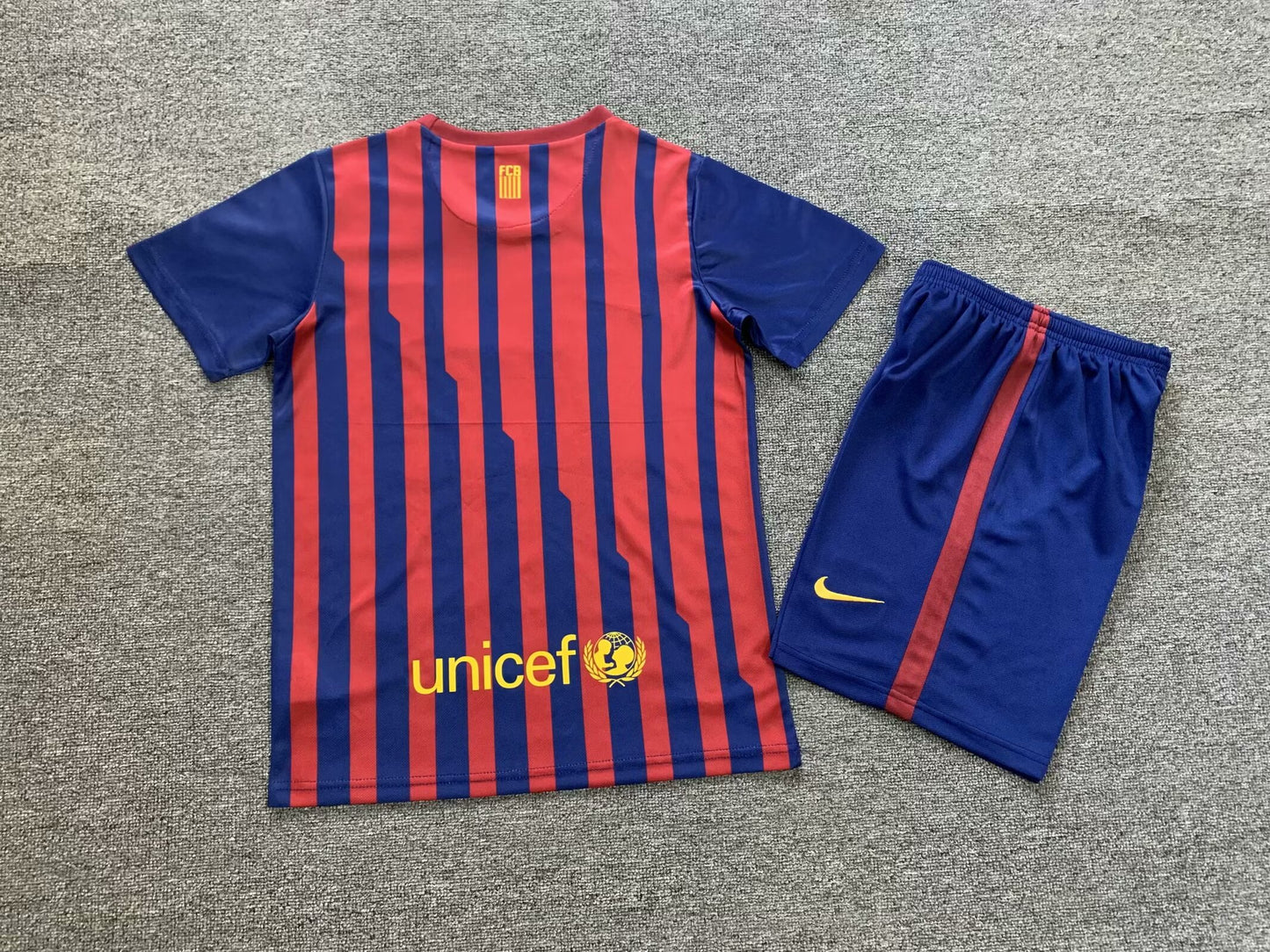 Camiseta Conjunto de Niño Retro de Fútbol Barcelona 2011-2012