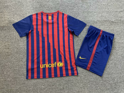 Camiseta Conjunto de Niño Retro de Fútbol Barcelona 2011-2012