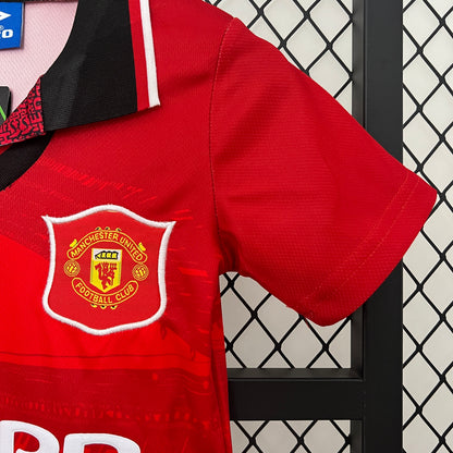 Camiseta Conjunto de Niño Retro de Fútbol Manchester United 1994-1996