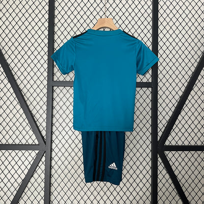 Camiseta Conjunto de Niño Retro de Fútbol Real Madrid 2017-2018 (Aqua)