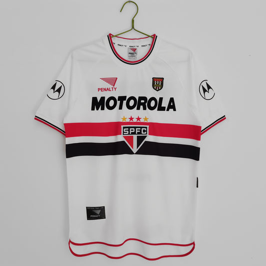 Camiseta Retro de Fútbol Sau Paulo FC 2000 cuello redondo