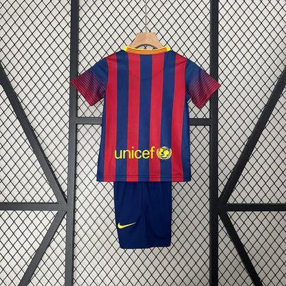 Camiseta Conjunto de Niño Retro de Fútbol Barcelona 2013-2014