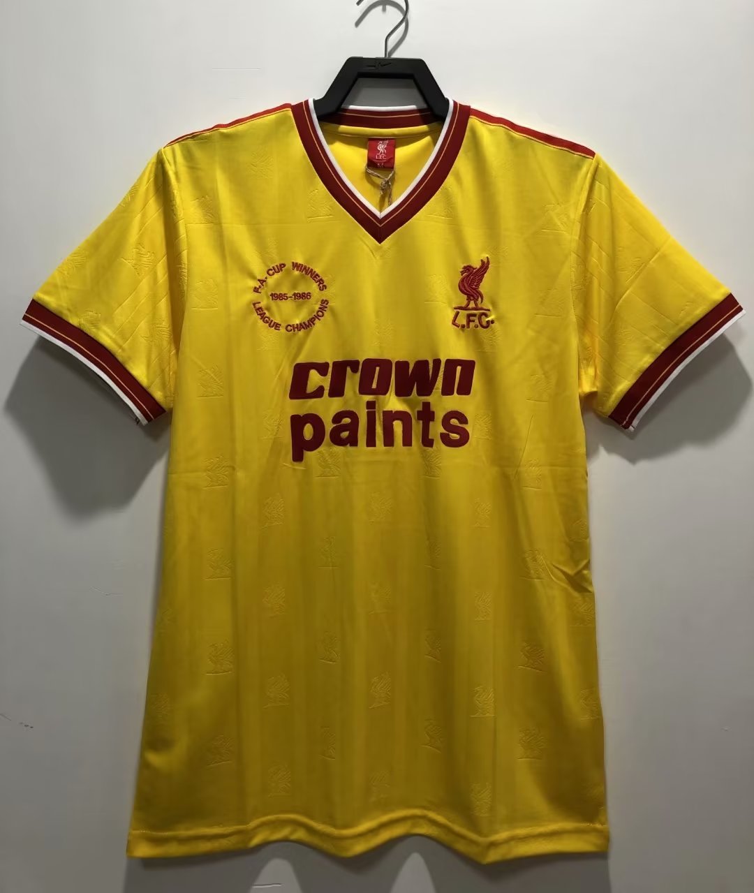 Camiseta Retro de Fútbol Liverpool 1985 - 1986 Visitante Amarillo