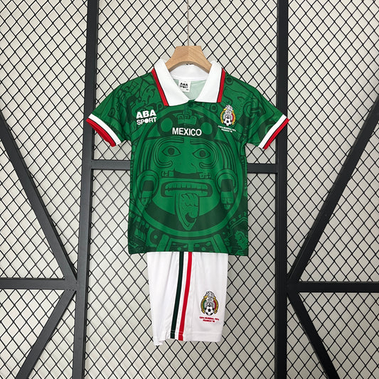 Camiseta Conjunto de Niño Retro de Fútbol Mexico 1998