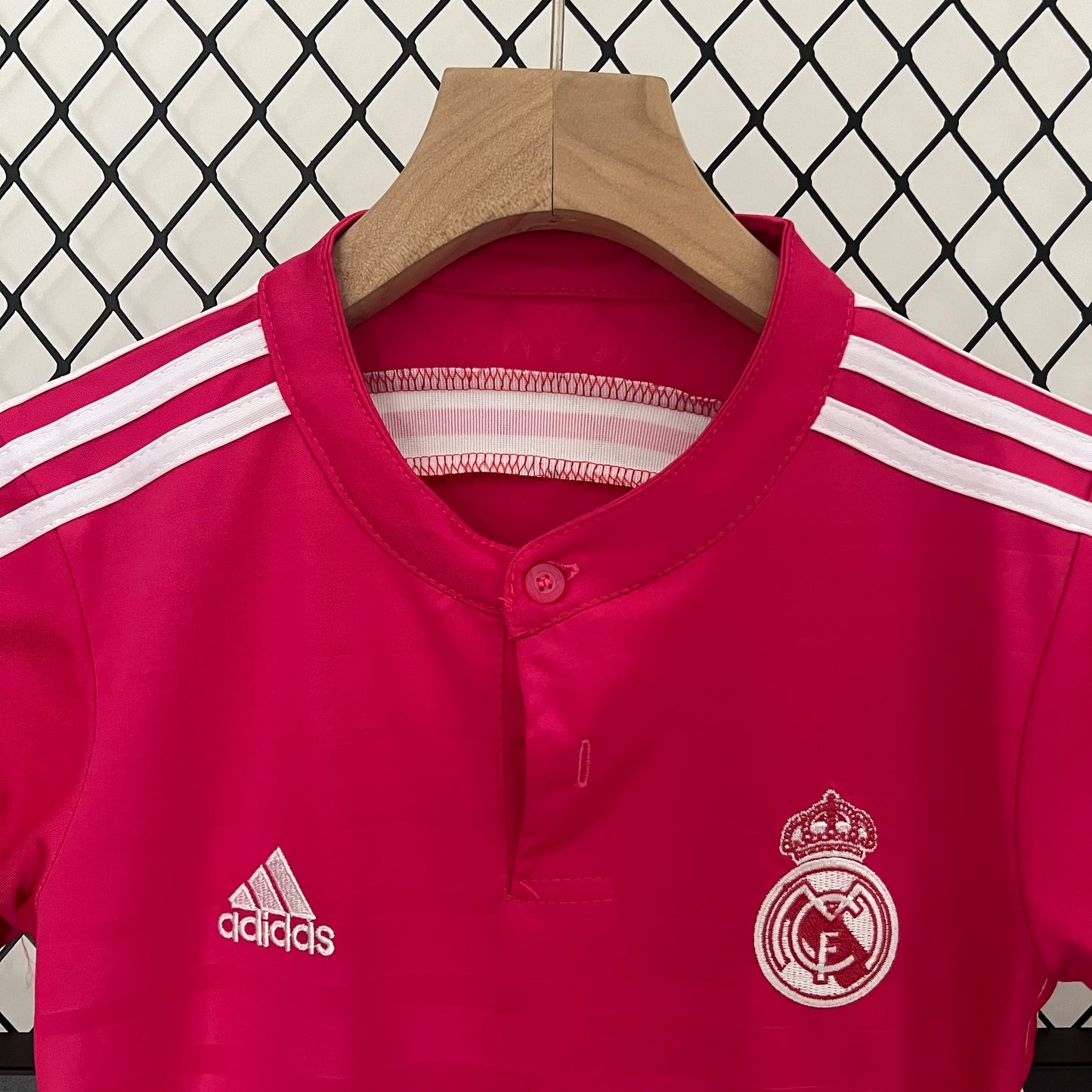 Camiseta Conjunto de Niño Retro de Fútbol Real Madrid 2014-2015 (Rosa)