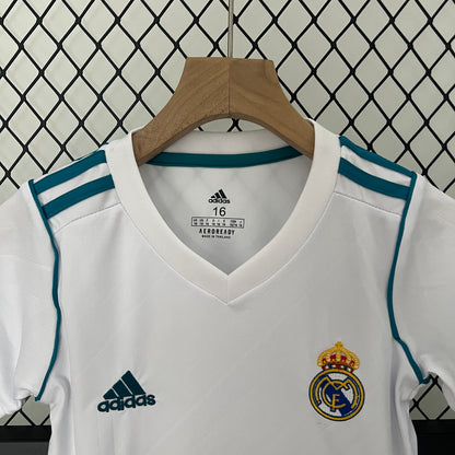 Camiseta Conjunto de Niño Retro de Fútbol Real Madrid 2017-2018